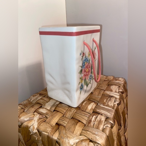 3/55$ Vintage Japan 1986 ceramic rectangular Flower Vase - Picture 5 of 14